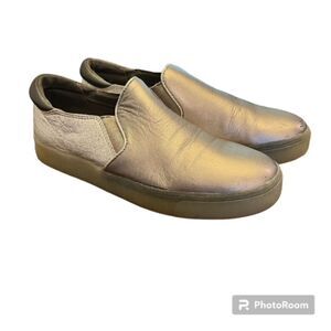 Sam Edelman Women's Leather Silver Slip On Size 7.5